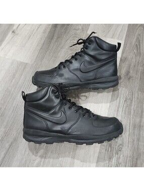 Nike Manoa Leather Black 454350-003 Mens 13 Combat Goth Work Rap Hip Hop